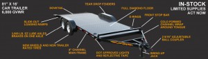 Car Trailer 6,000 GVWR New York