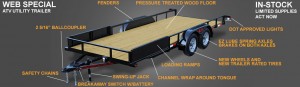 Web Special ATV Utility Trailer 1790 NY